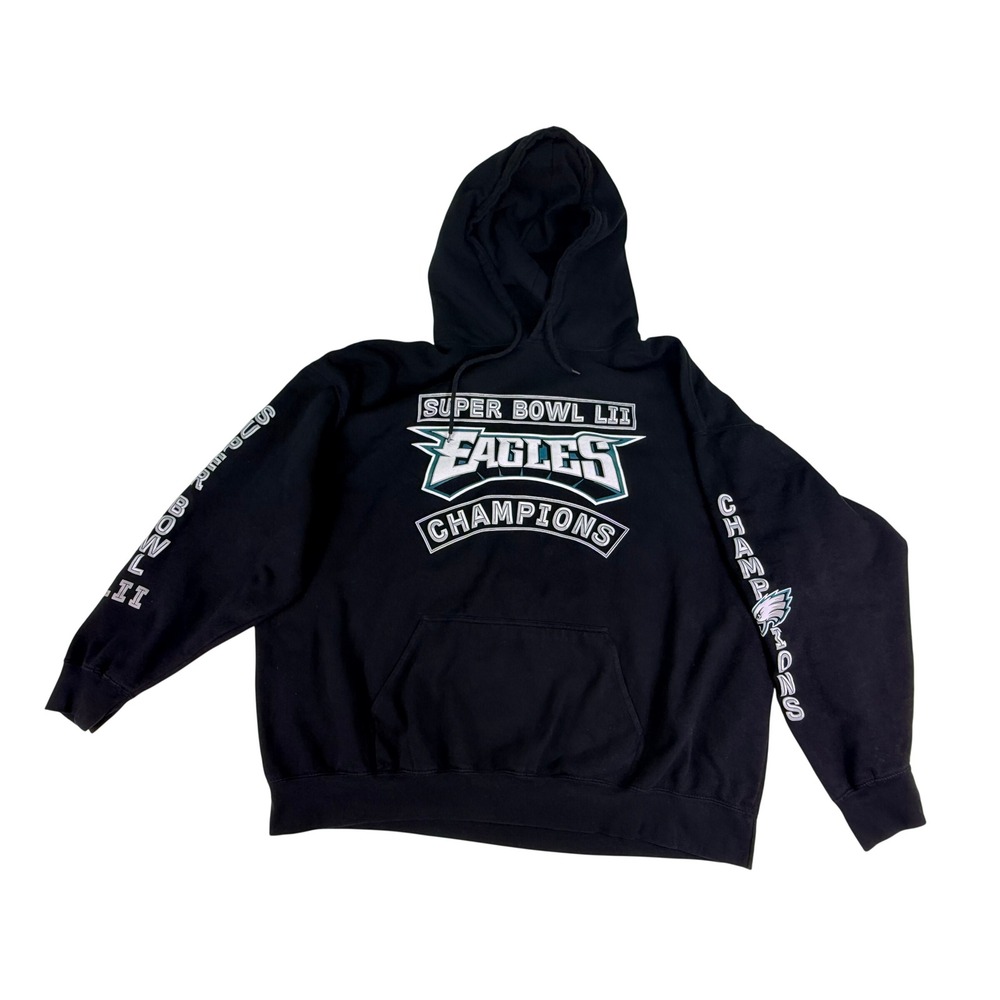 NFL Pro Line Philadelphia Eagles Super Bowl LII Champions Hoodie Black 3XL
